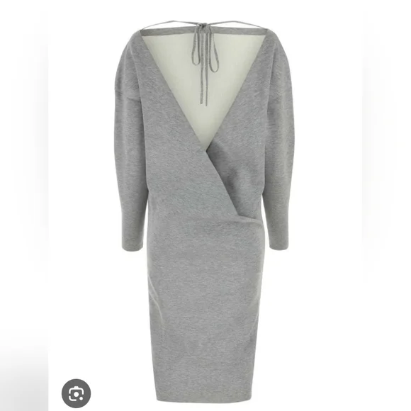 Gucci Wool-Blend Gray Stretch Dress Size S NWT - Picture 1 of 16